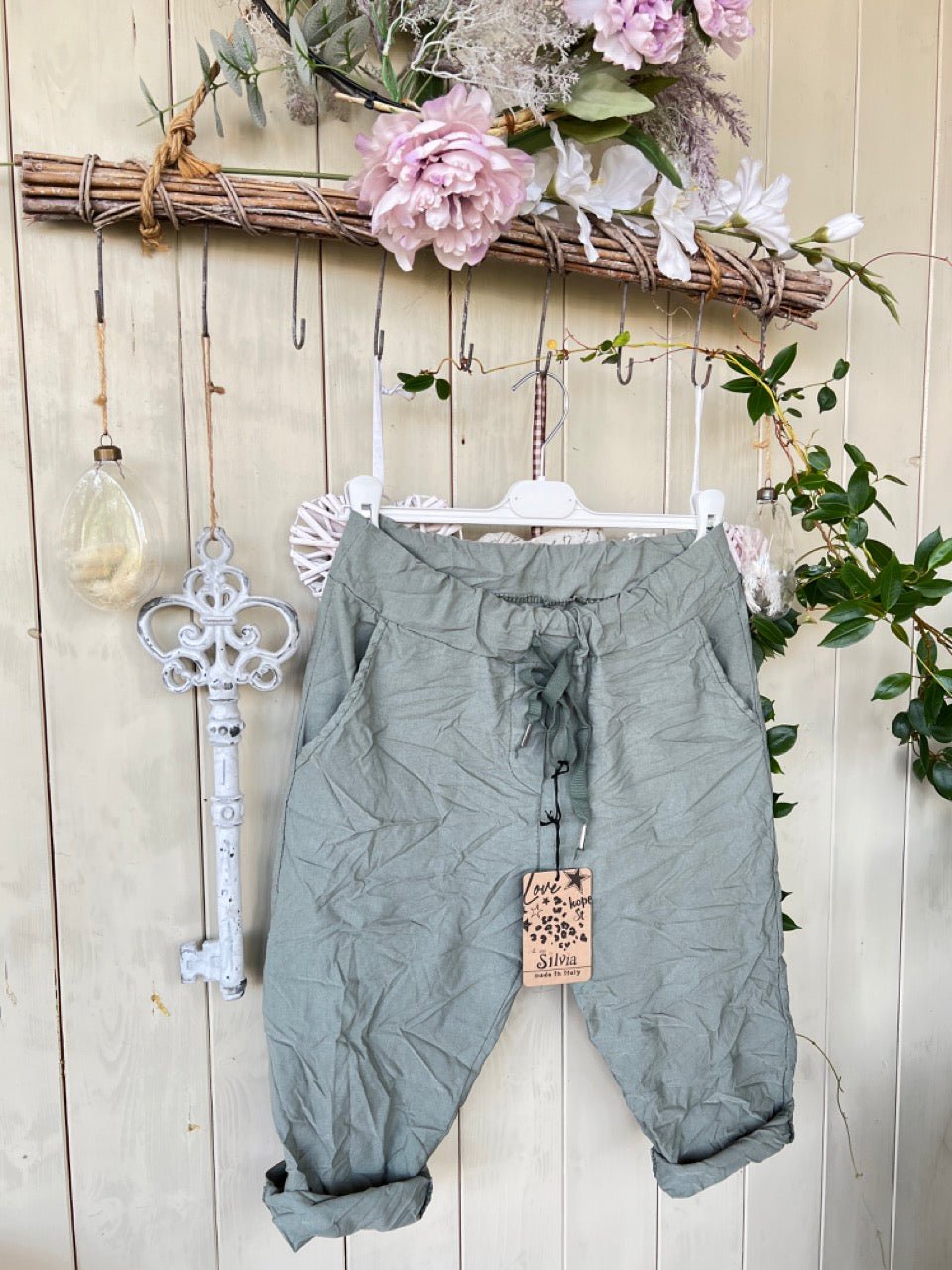 Jogpants Short Nice Style Olive Grün - FROLLEIN KÄTHE Shop