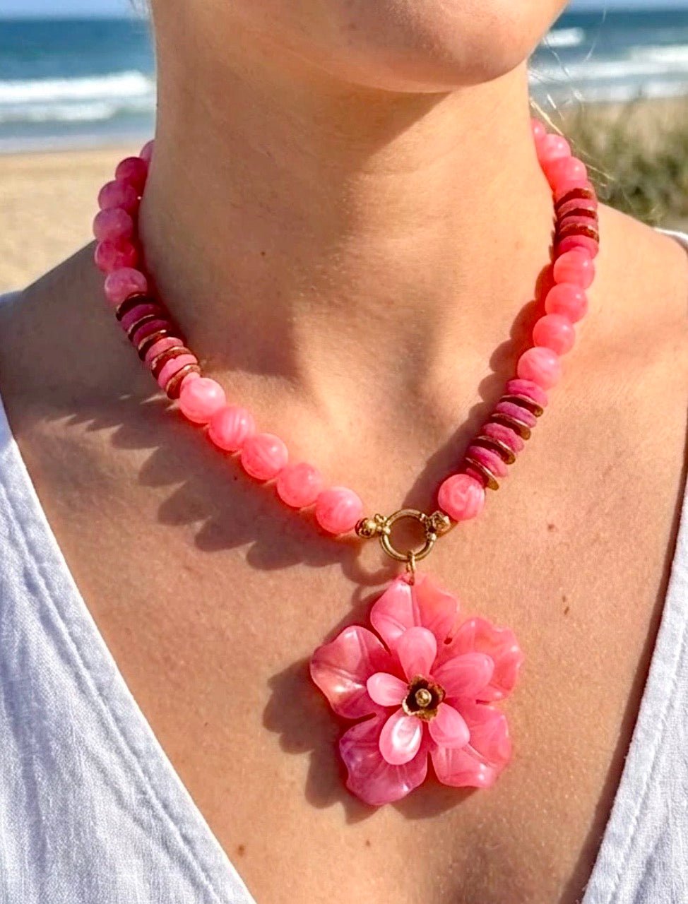 Kette Flower Rose Edelstahl - FROLLEIN KÄTHE Shop