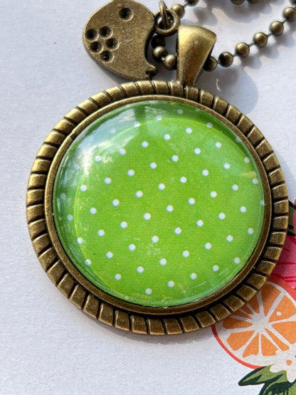 Kette Kiki Bronze Grün mit Pünktchen - FROLLEIN KÄTHE Shop
