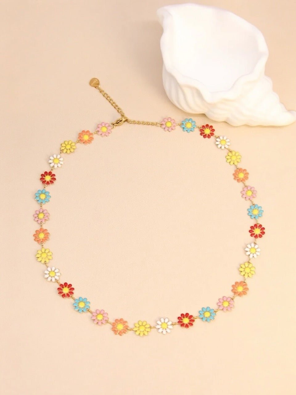 Kette Margerite Flower Bunt - FROLLEIN KÄTHE Shop