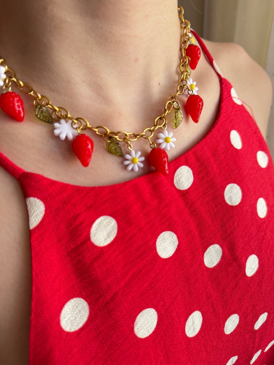 Kette Strawberry Flower Rostfreier Stahl - FROLLEIN KÄTHE Shop