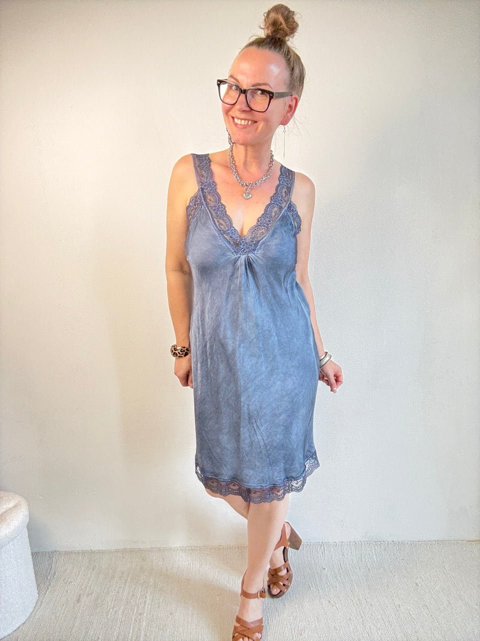 Kleid Ava Blau - FROLLEIN KÄTHE Shop