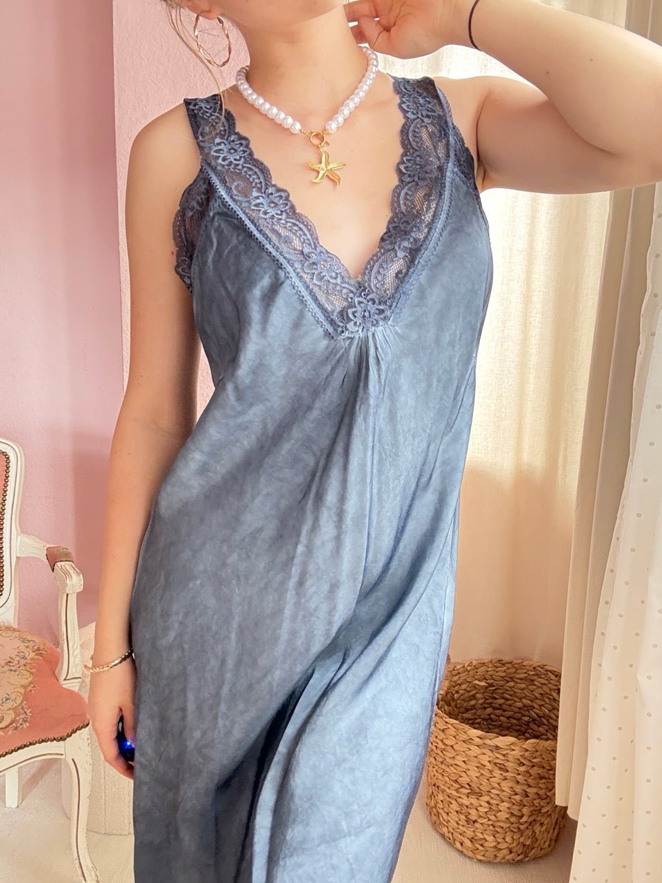 Kleid Ava Blau - FROLLEIN KÄTHE Shop