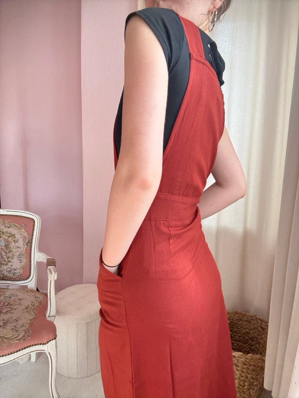 Kleid Baba Midi Rotbraun - FROLLEIN KÄTHE Shop