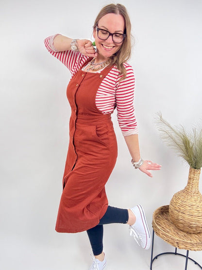 Kleid Baba Midi Rotbraun - FROLLEIN KÄTHE Shop