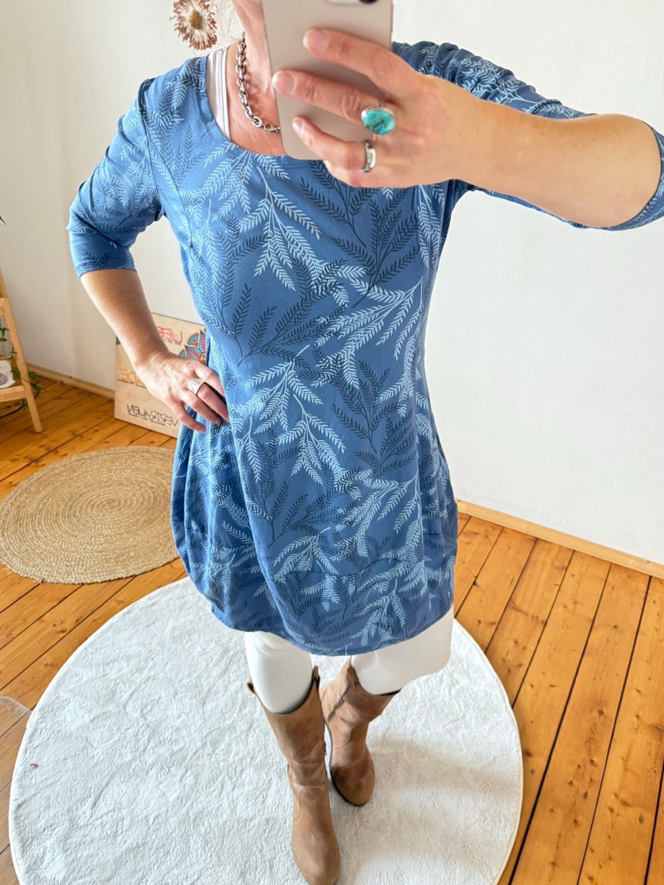 Kleid Ballonkleid Frohnatur Blau - FROLLEIN KÄTHE Shop