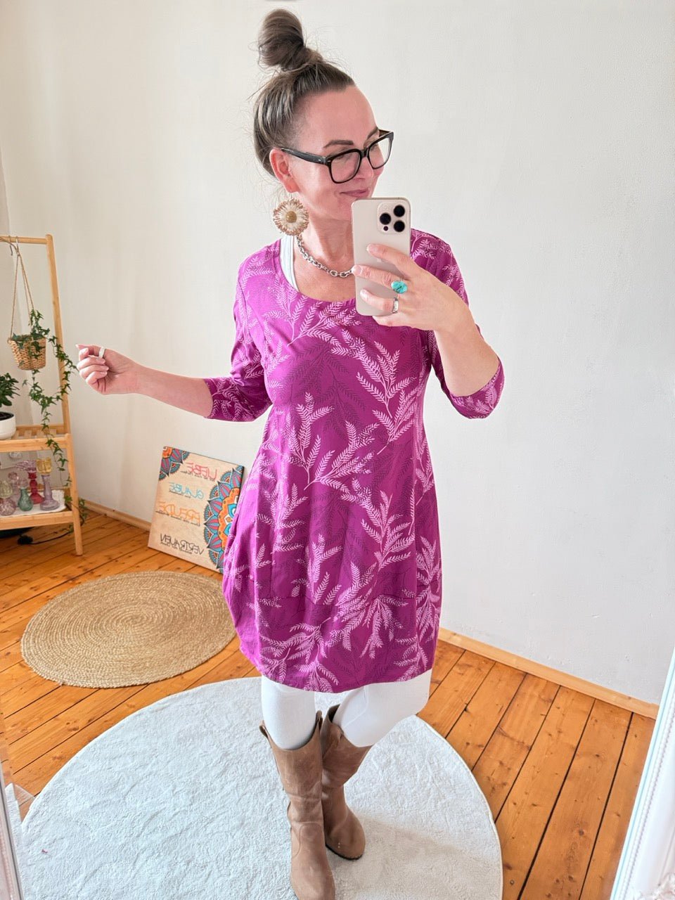 Kleid Ballonkleid Frohnatur Magenta - FROLLEIN KÄTHE Shop