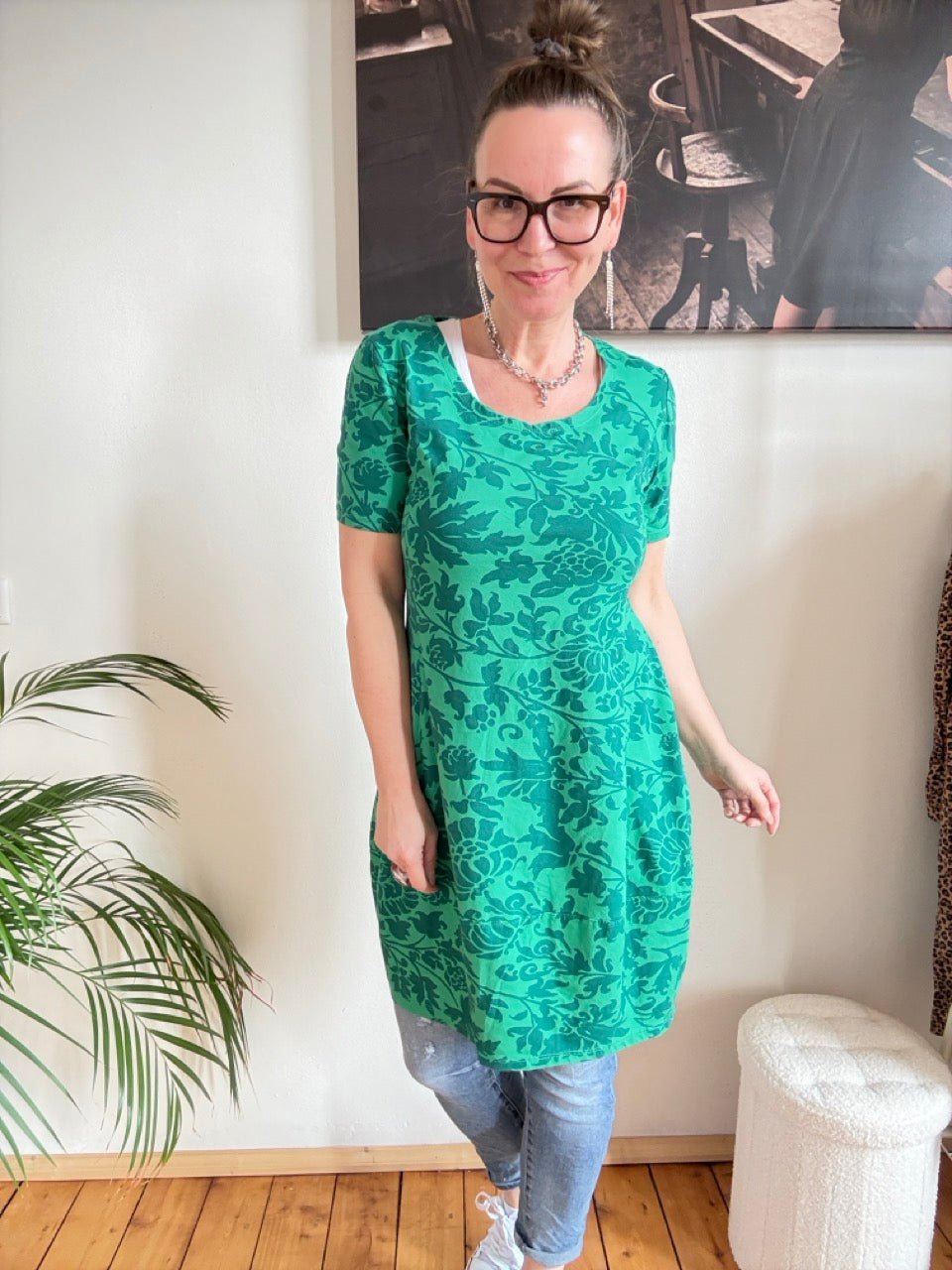 Kleid Ballonkleid Garden Grün - FROLLEIN KÄTHE Shop