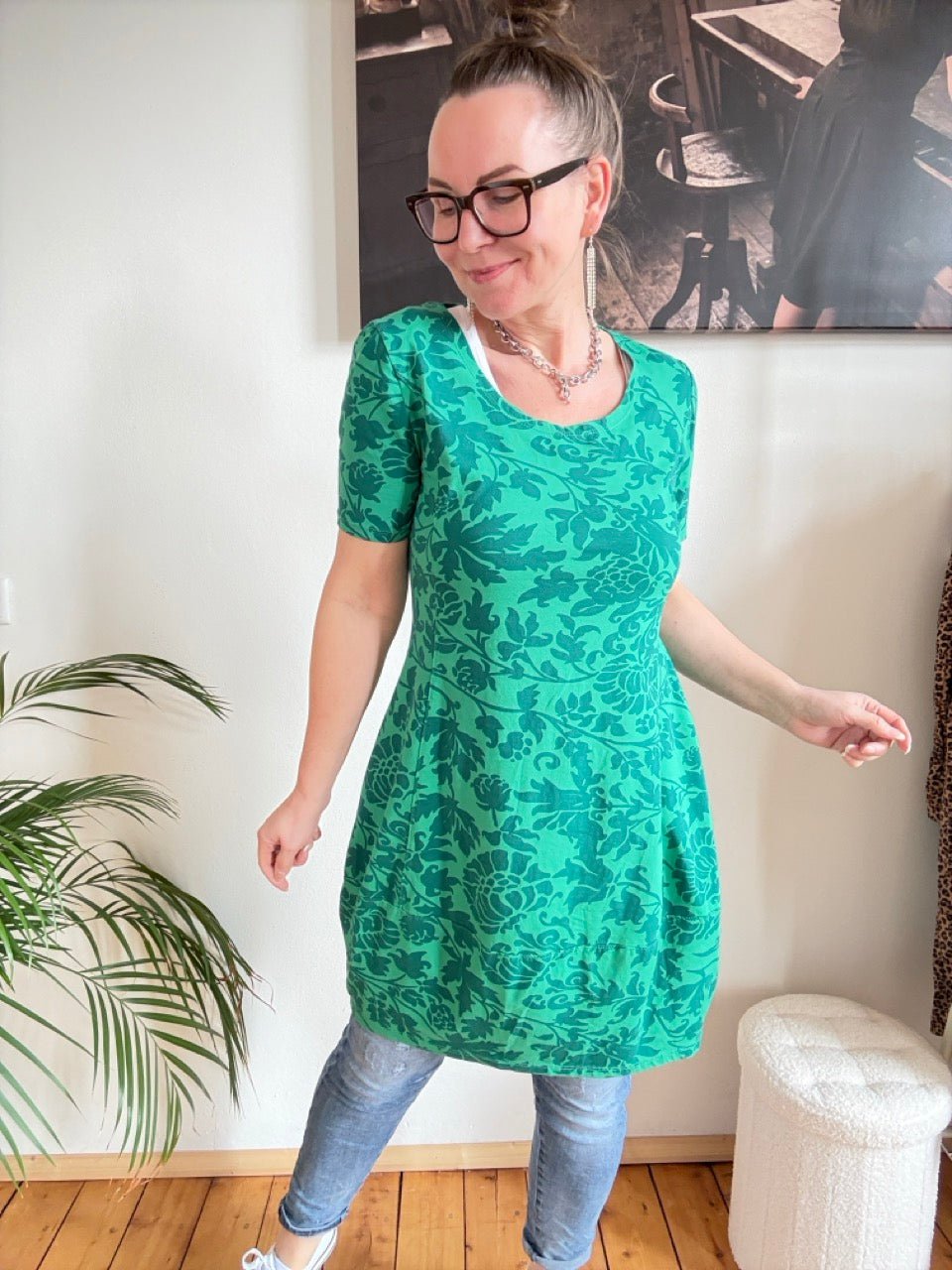 Kleid Ballonkleid Garden Grün - FROLLEIN KÄTHE Shop