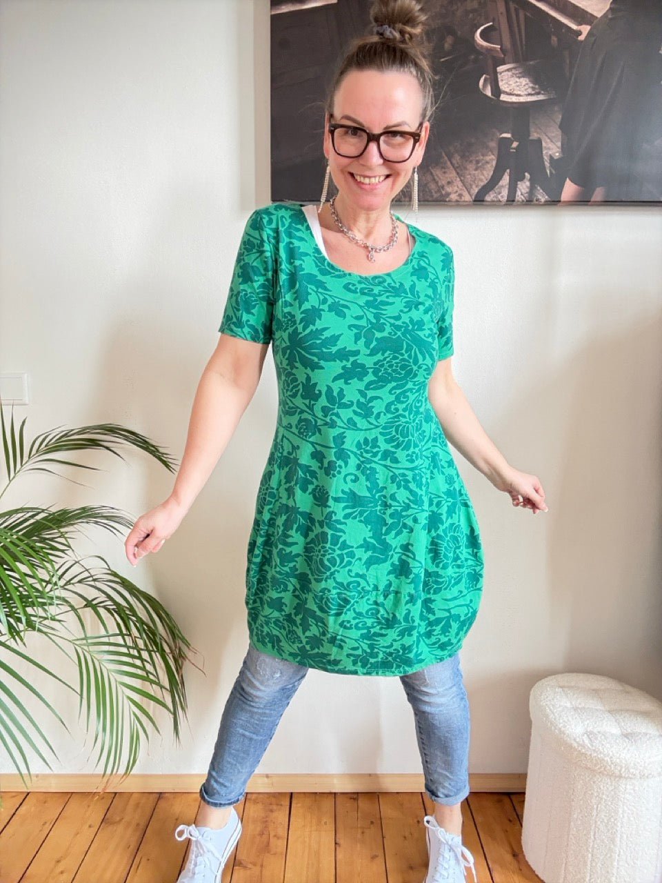 Kleid Ballonkleid Garden Grün - FROLLEIN KÄTHE Shop
