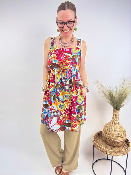Kleid Blumenkuss Bunt - FROLLEIN KÄTHE Shop