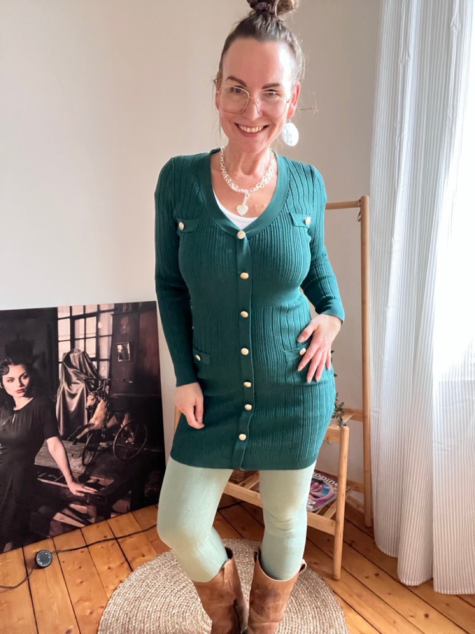 Kleid Enja Grün - FROLLEIN KÄTHE Shop
