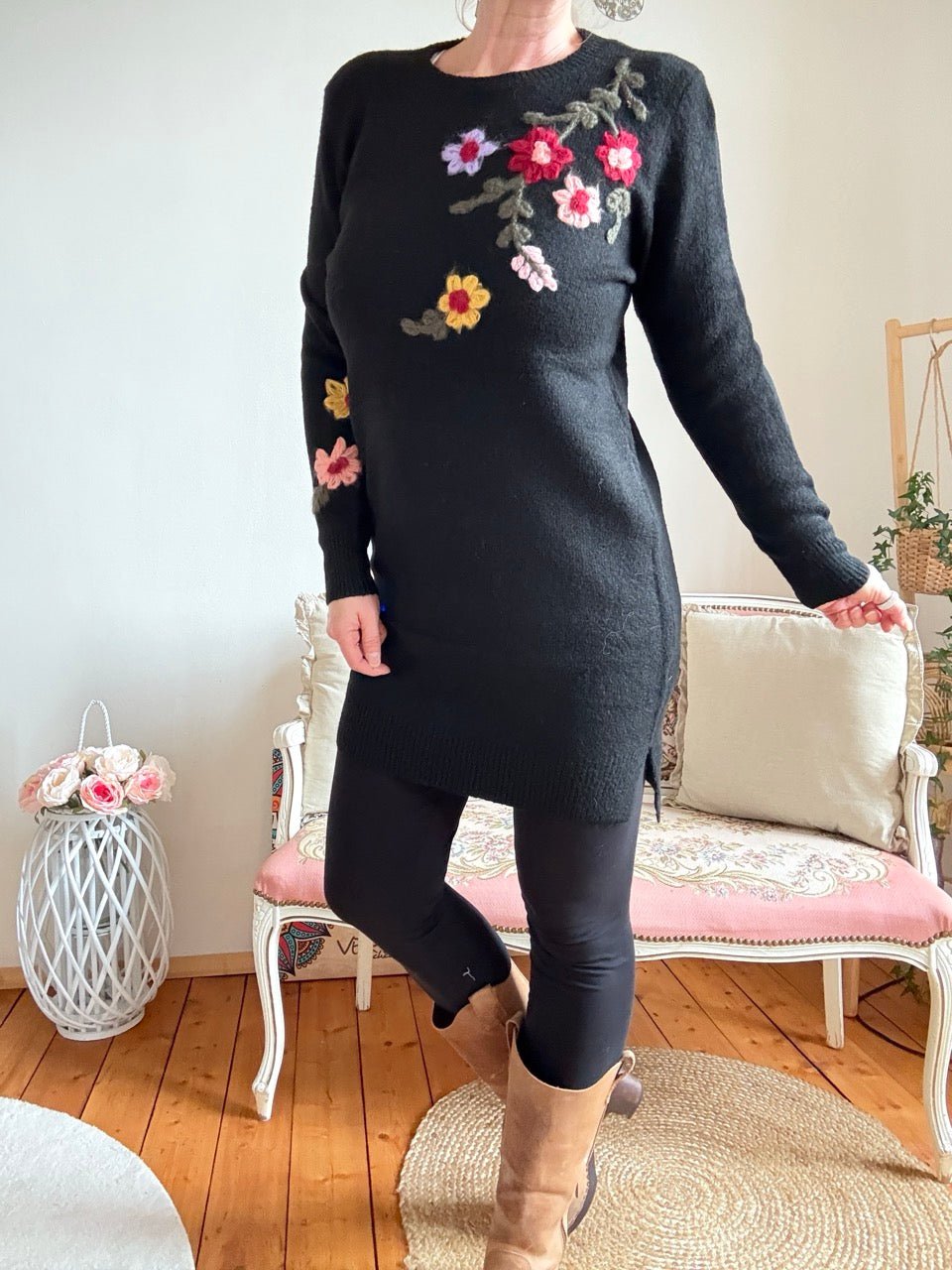 Kleid Flora Schwarz - FROLLEIN KÄTHE Shop