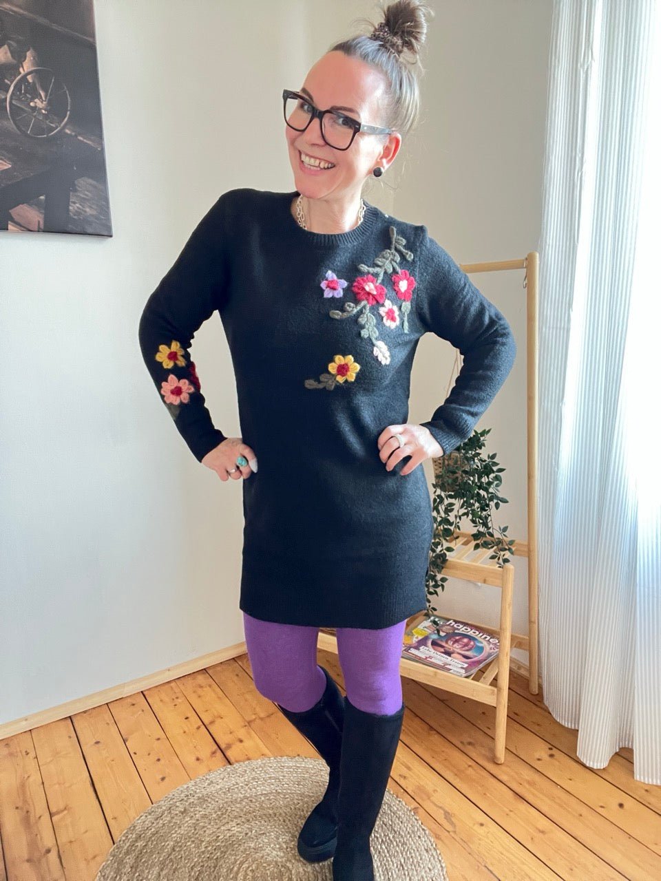 Kleid Flora Schwarz - FROLLEIN KÄTHE Shop