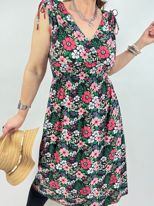 Kleid Liora Rot Schwarz - FROLLEIN KÄTHE Shop