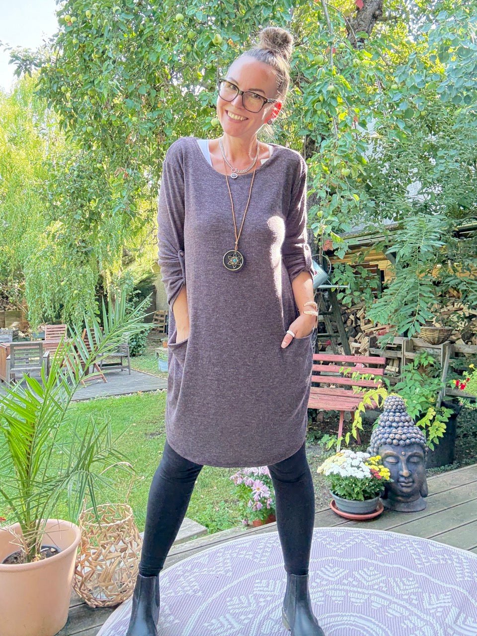 Kleid Lora mit Kette Chocolate - FROLLEIN KÄTHE Shop