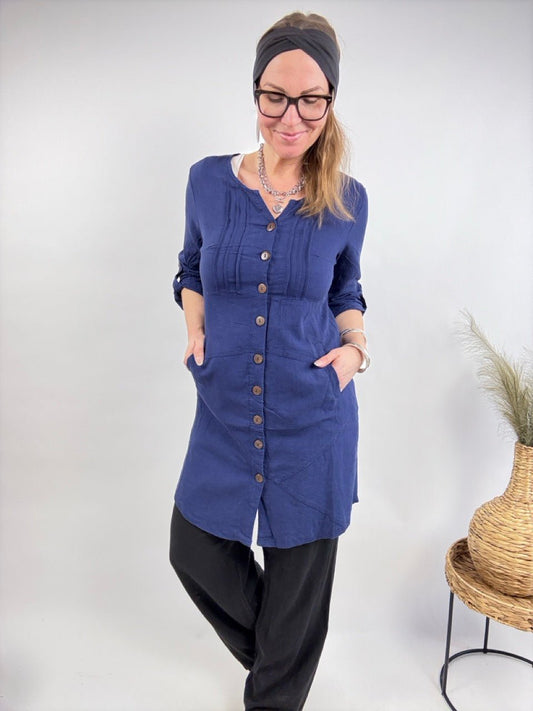 Kleid Marina Blau - FROLLEIN KÄTHE Shop