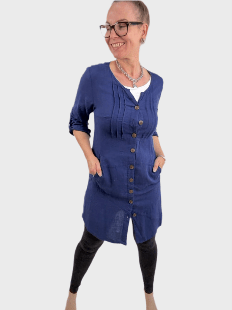Kleid Marina Blau - FROLLEIN KÄTHE Shop