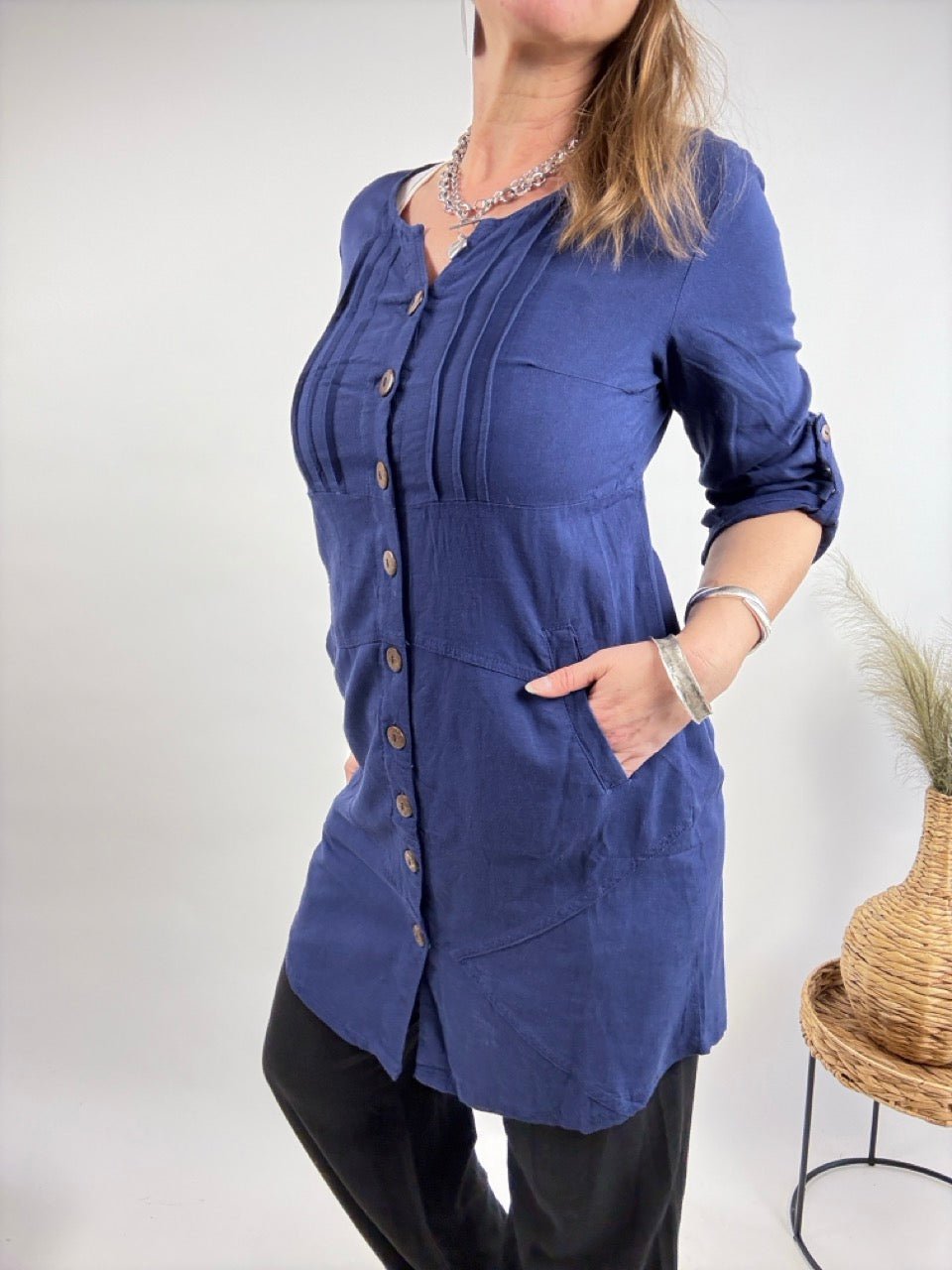 Kleid Marina Blau - FROLLEIN KÄTHE Shop