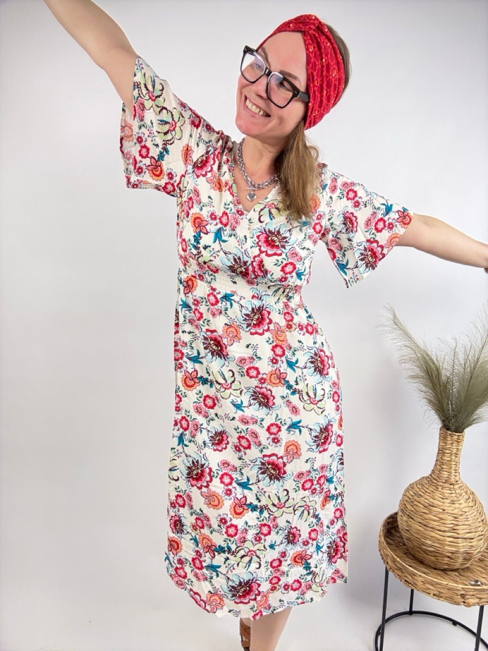 Kleid Rosentanz Weiß - FROLLEIN KÄTHE Shop
