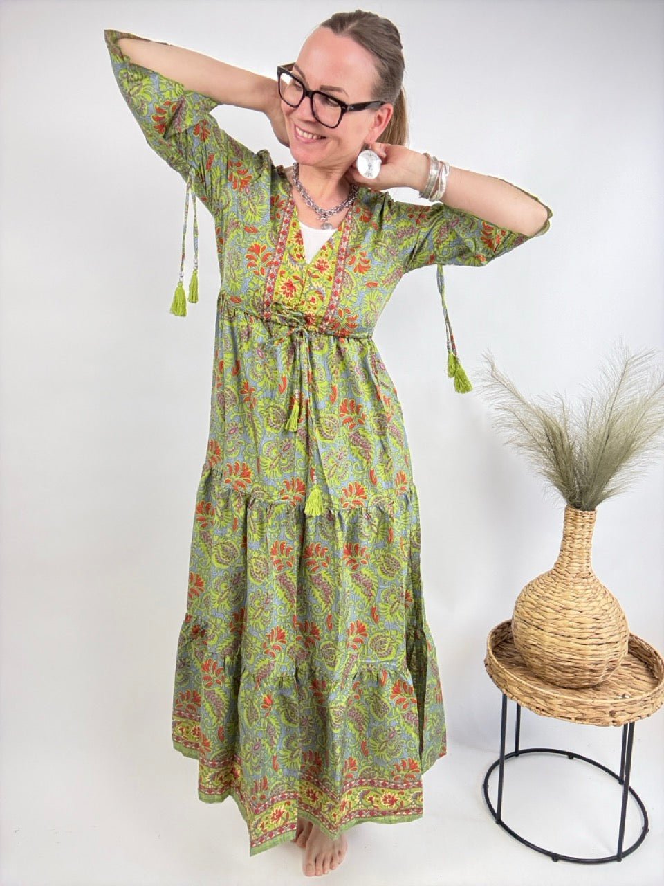 Kleid Samira Grün - FROLLEIN KÄTHE Shop