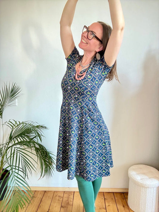 Kleid Seeperle Blau - FROLLEIN KÄTHE Shop