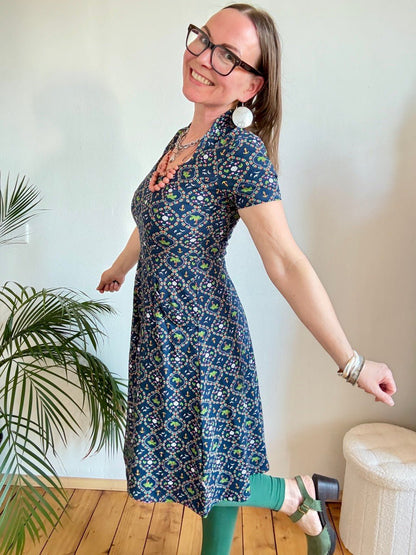 Kleid Seeperle Blau - FROLLEIN KÄTHE Shop