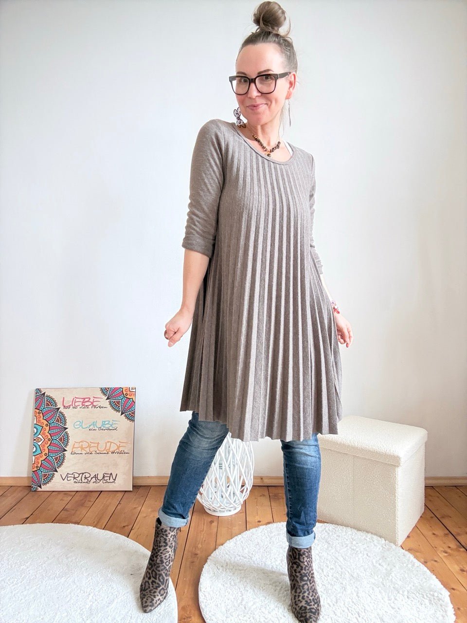 Kleid Siena Taupe - FROLLEIN KÄTHE Shop