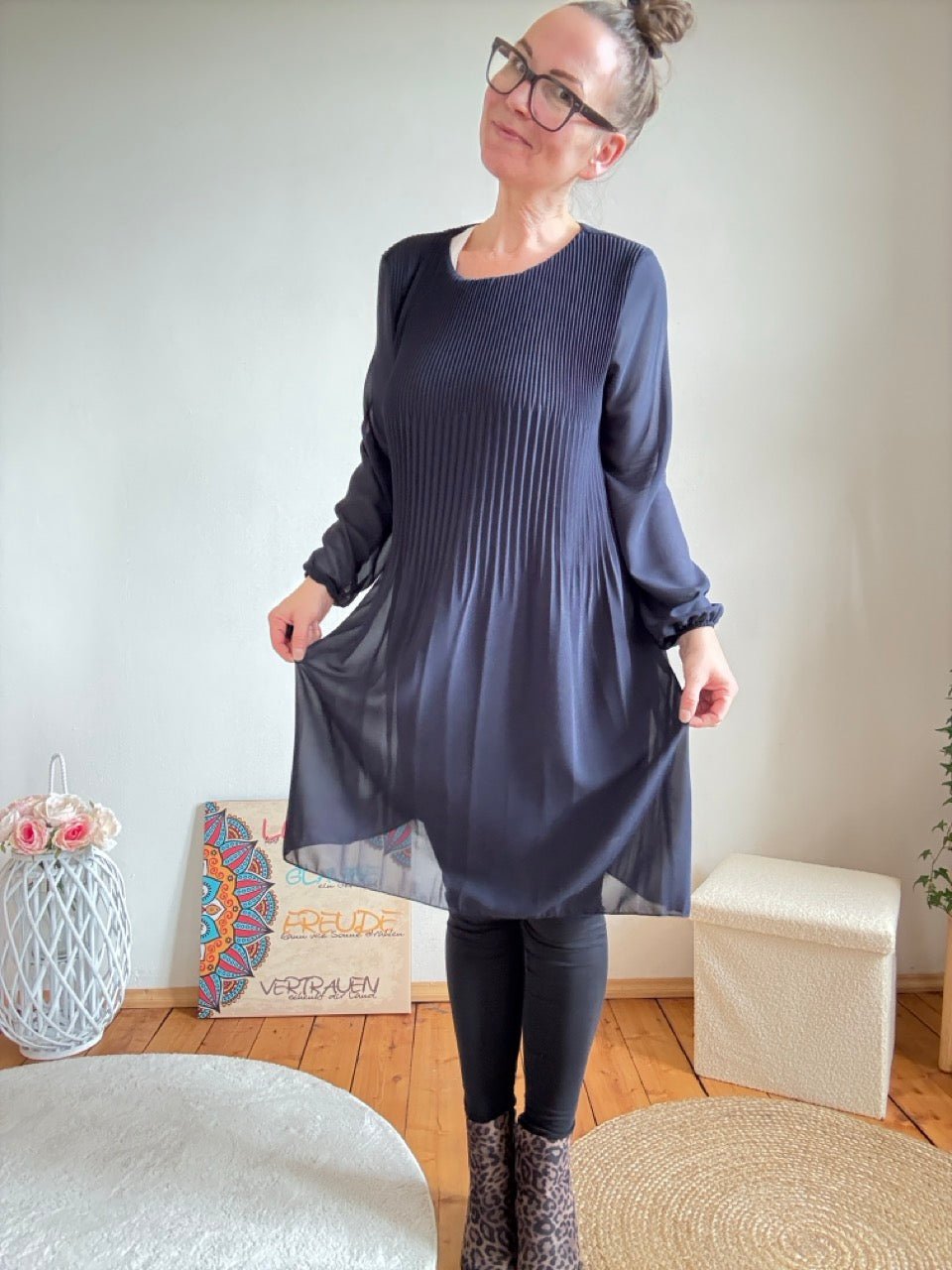 Kleid Swing Swing Dunkelblau - FROLLEIN KÄTHE Shop