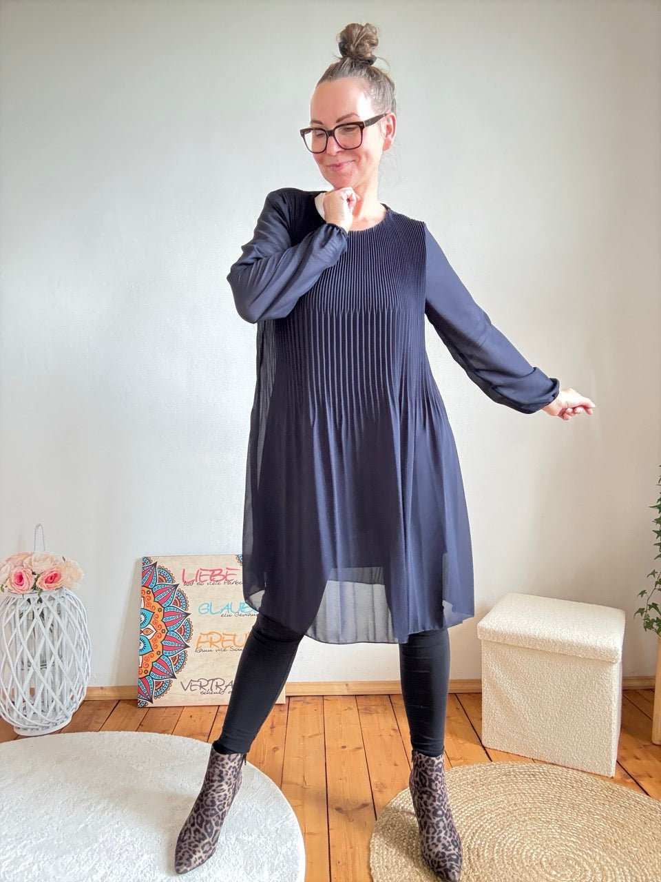 Kleid Swing Swing Dunkelblau - FROLLEIN KÄTHE Shop