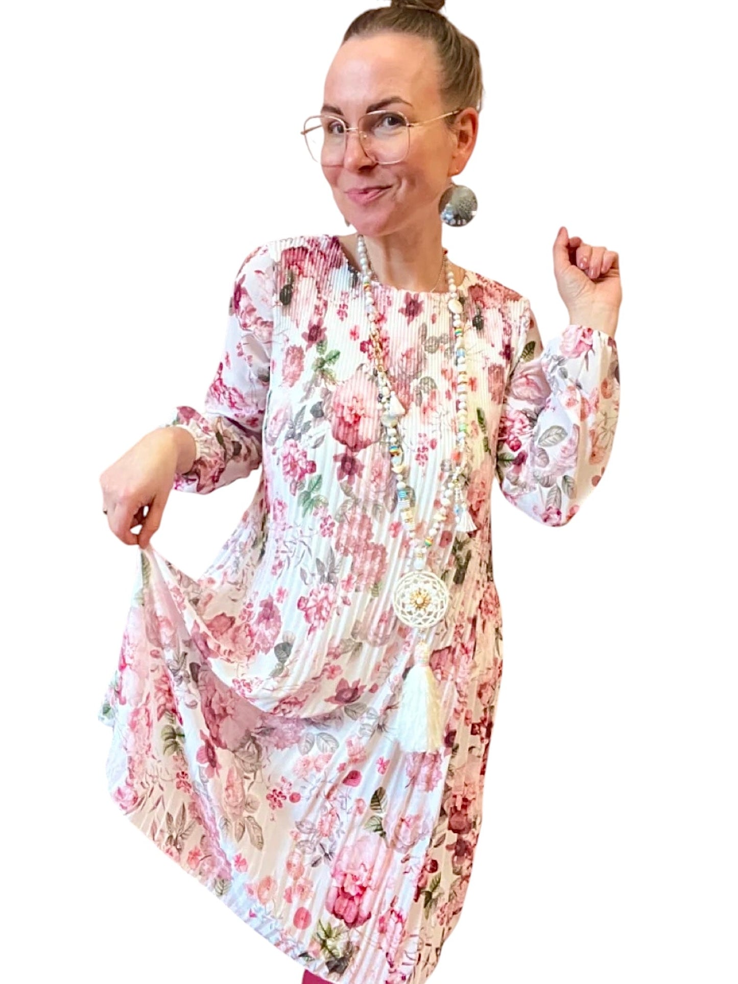 Kleid Swing Swing Rosentraum Weiß - FROLLEIN KÄTHE Shop