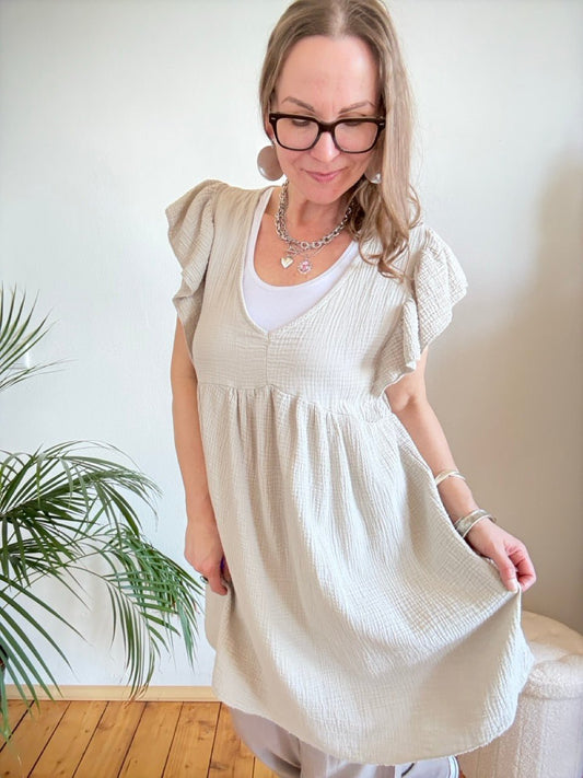 Kleid Tunika Bella Cream - FROLLEIN KÄTHE Shop