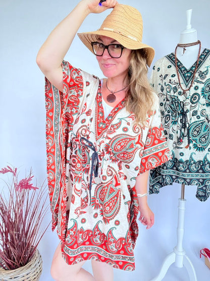 Kleid Tunika Loria Rot - FROLLEIN KÄTHE Shop