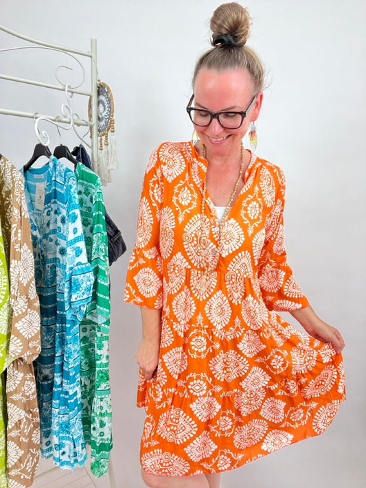 Kleid Tunika Morgenstund Orange - FROLLEIN KÄTHE Shop