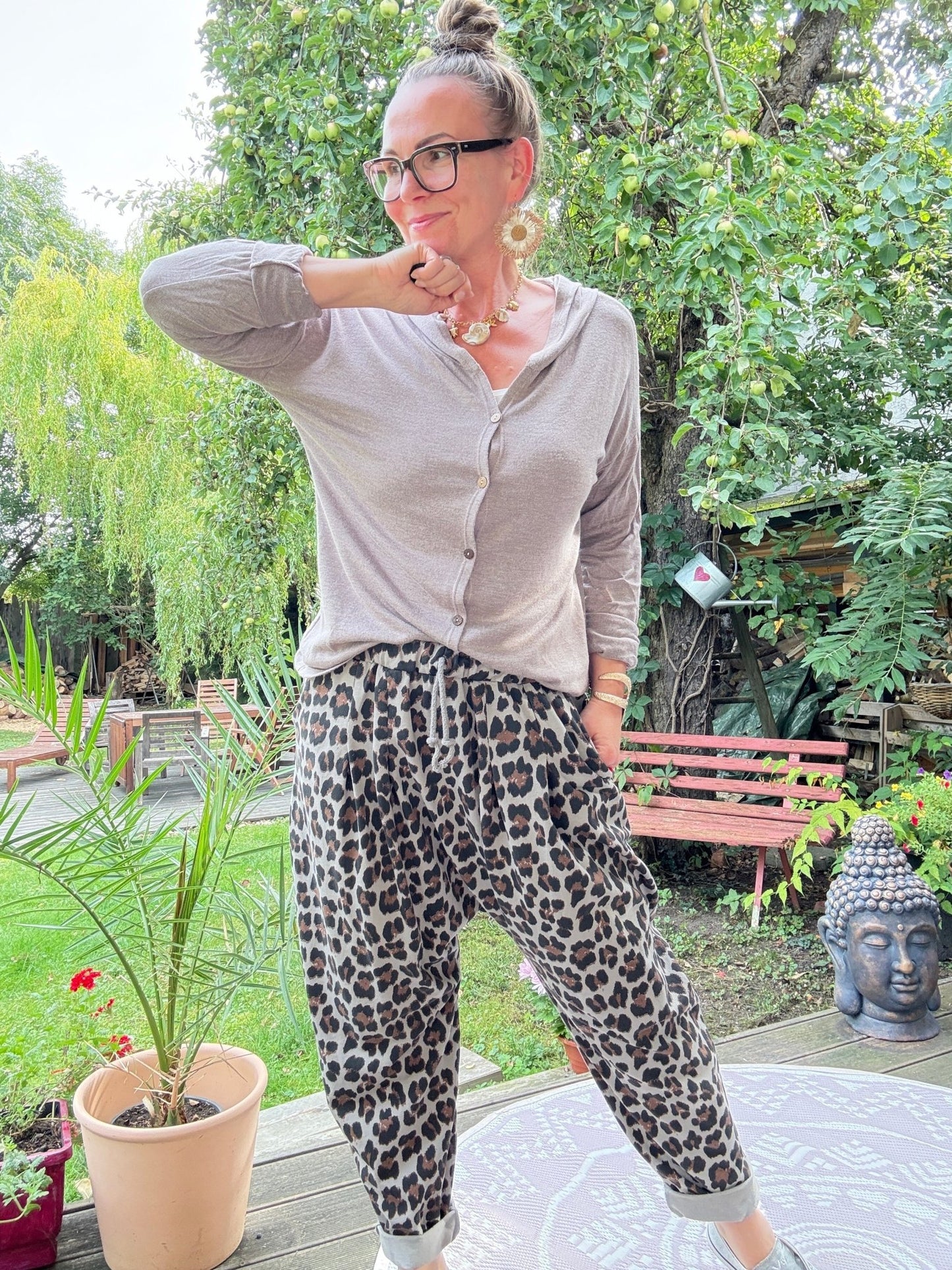 Langarm Shirt Lori Taupe - FROLLEIN KÄTHE Shop