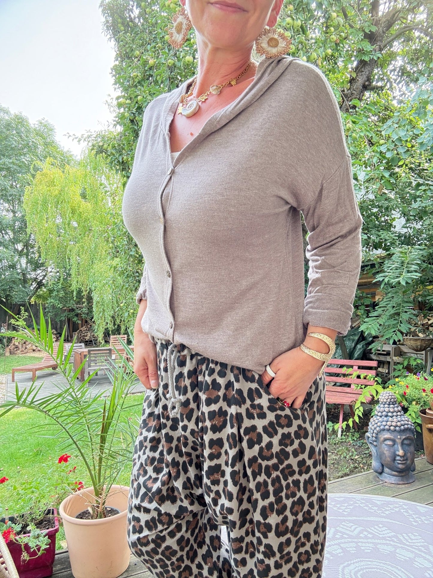Langarm Shirt Lori Taupe - FROLLEIN KÄTHE Shop