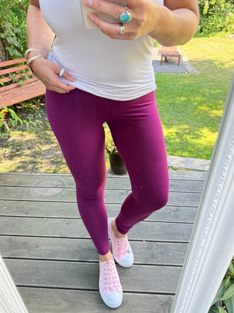 Leggings Basic Star Magenta - FROLLEIN KÄTHE Shop