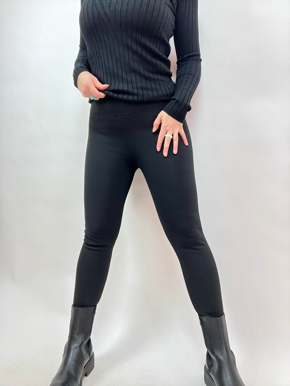 Leggings Thermo Taillenhose Schwarz - FROLLEIN KÄTHE Shop