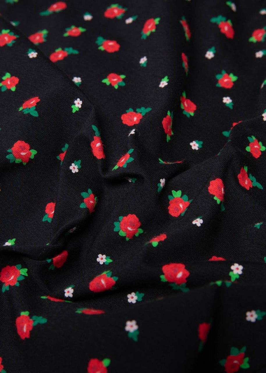 Leggings Viva la Rosa Schwarz - FROLLEIN KÄTHE Shop