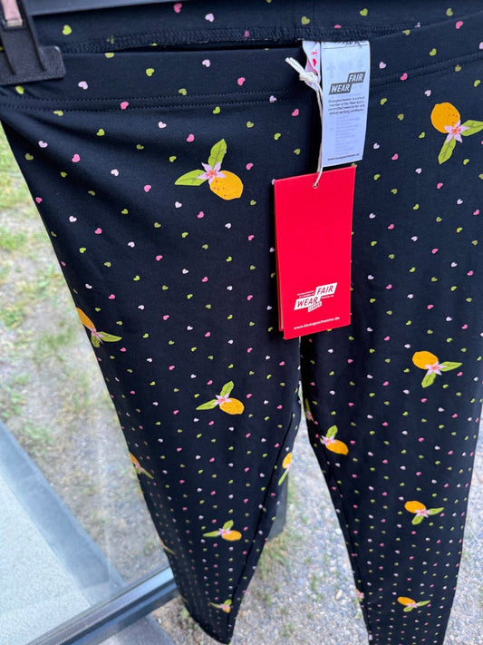 Leggings Zitrone Schwarz - FROLLEIN KÄTHE Shop