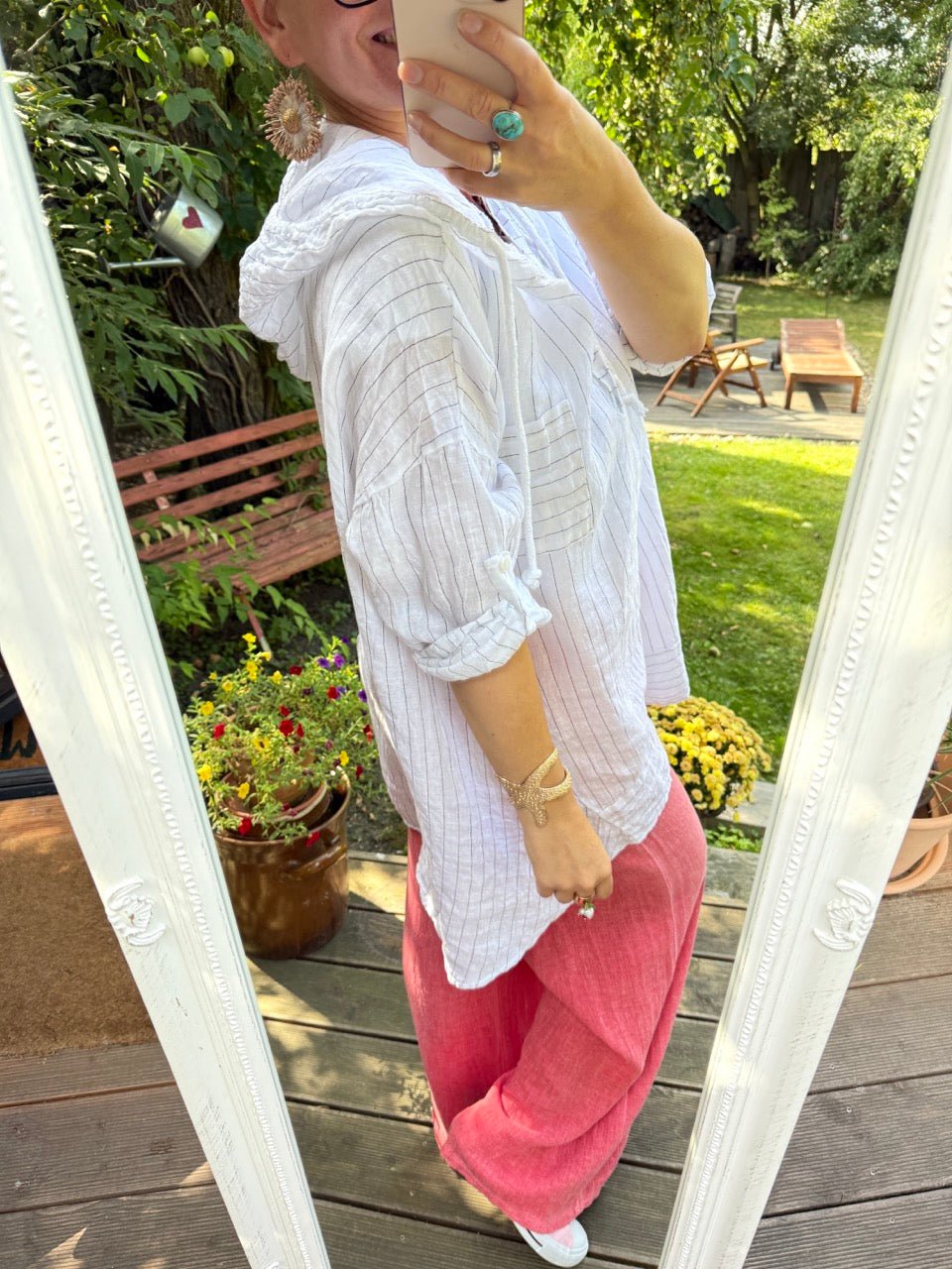 Long Shirt Sonnenfaden Weiß - FROLLEIN KÄTHE Shop