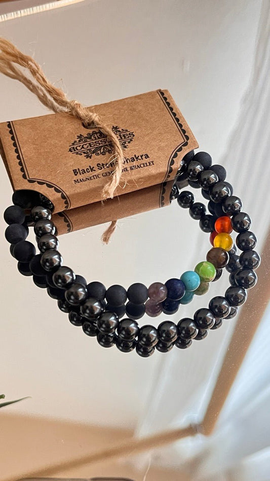 Magnetarmband Black Stone 2 - teilig - FROLLEIN KÄTHE Shop