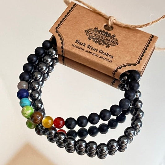 Magnetarmband Black Stone 2 - teilig - FROLLEIN KÄTHE Shop