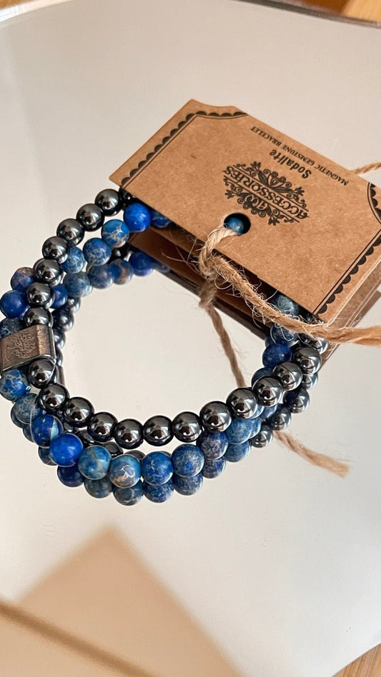 Magnetarmband Sodalite 2 - teilig - FROLLEIN KÄTHE Shop