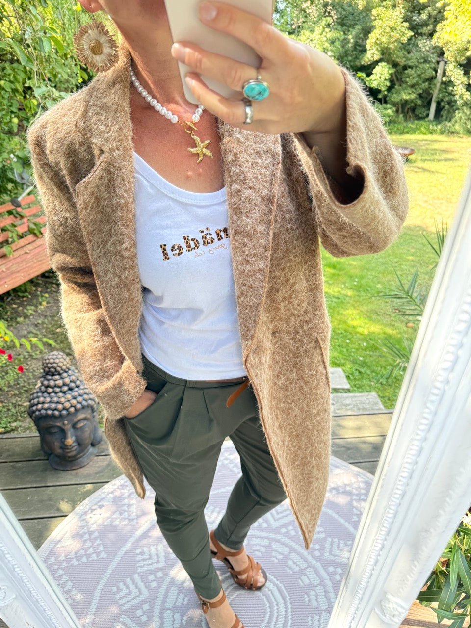 Mantel Jacke Fräulein Flauschig Cappuccino - FROLLEIN KÄTHE Shop