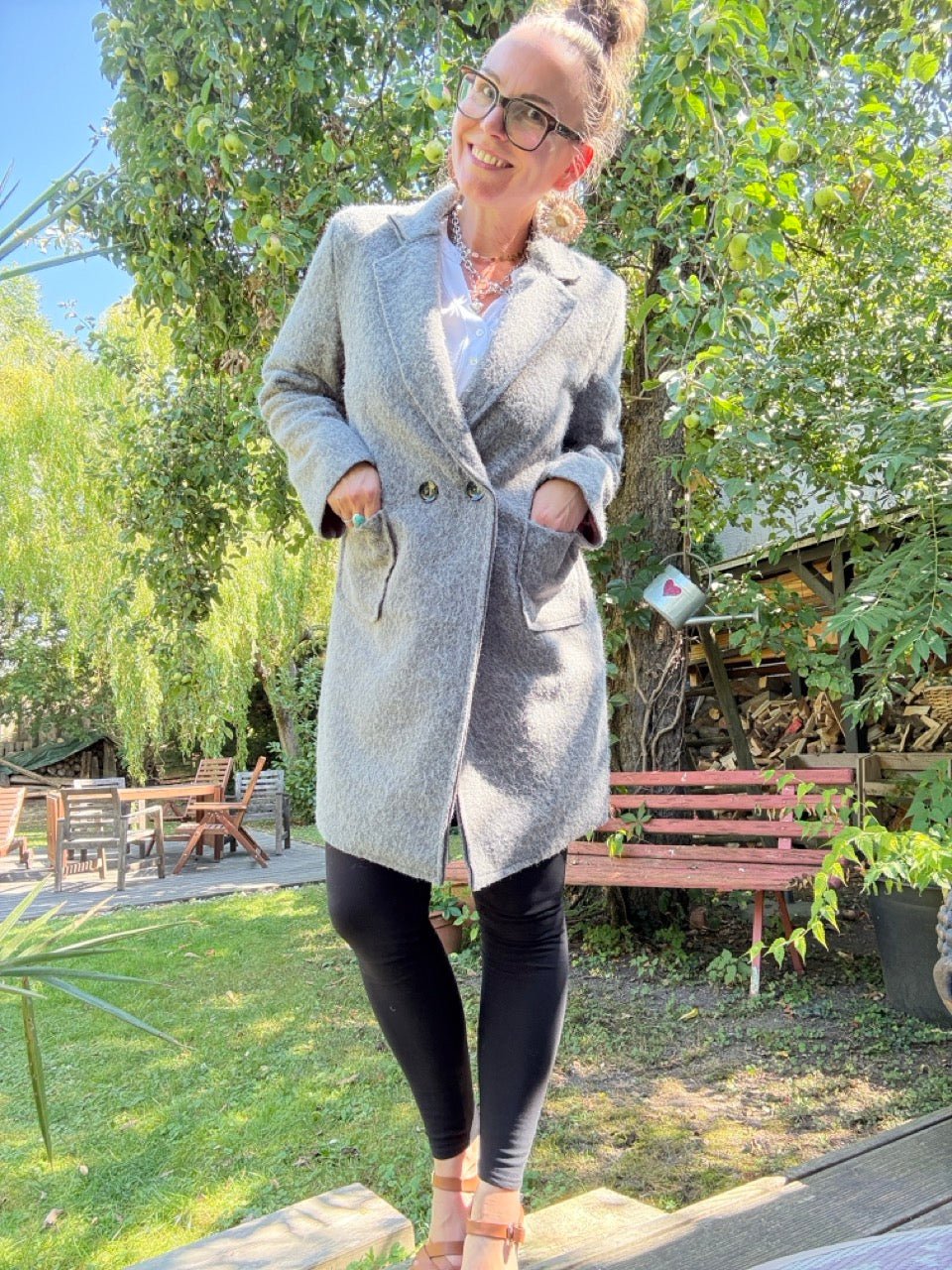 Mantel Jacke Fräulein Flauschig Grau - FROLLEIN KÄTHE Shop
