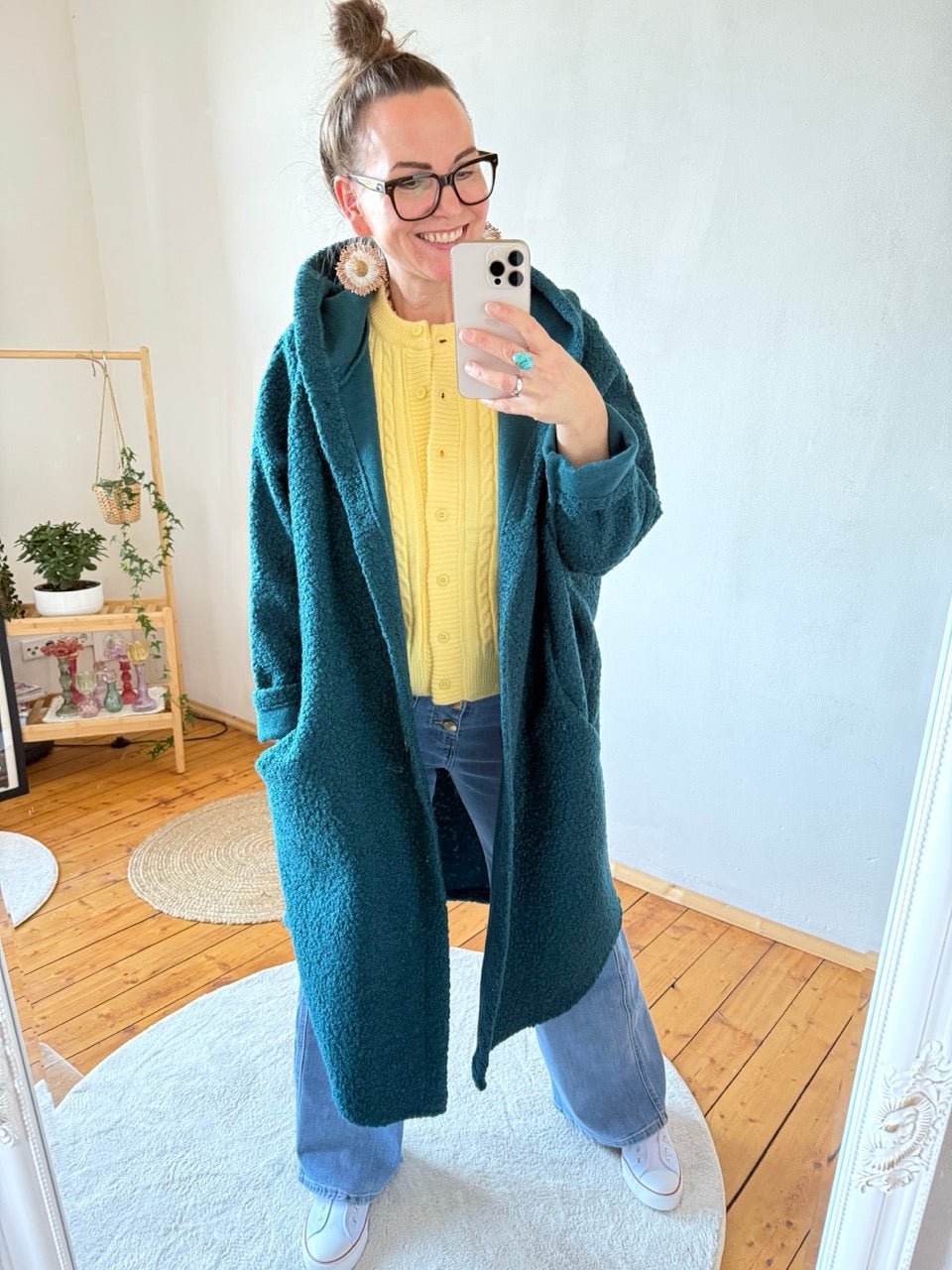 Mantel Jacke Glücksglocke Azurblau - FROLLEIN KÄTHE Shop