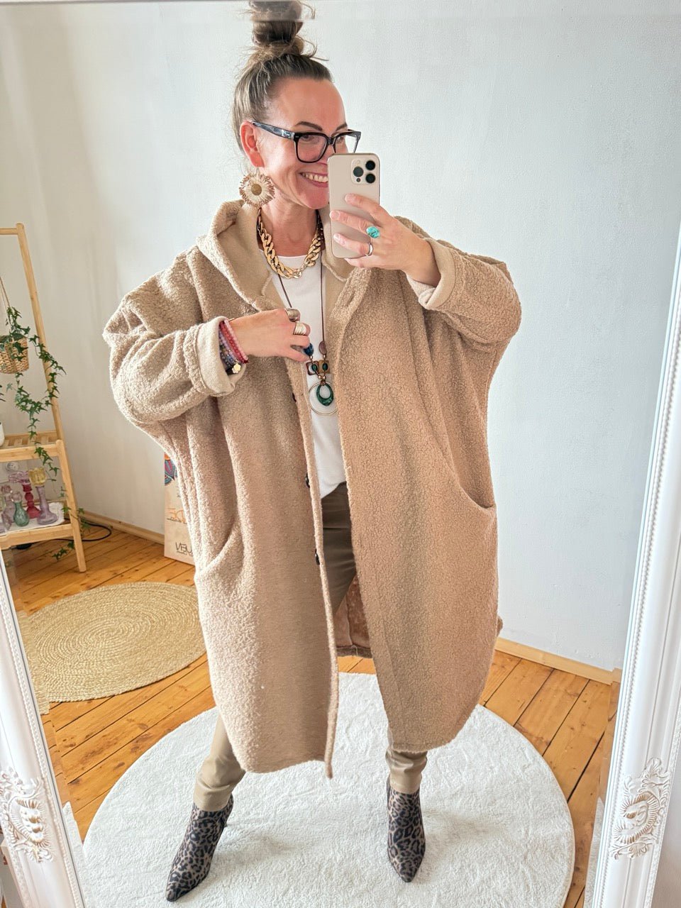 Mantel Jacke Glücksglocke Milchkaffee - FROLLEIN KÄTHE Shop