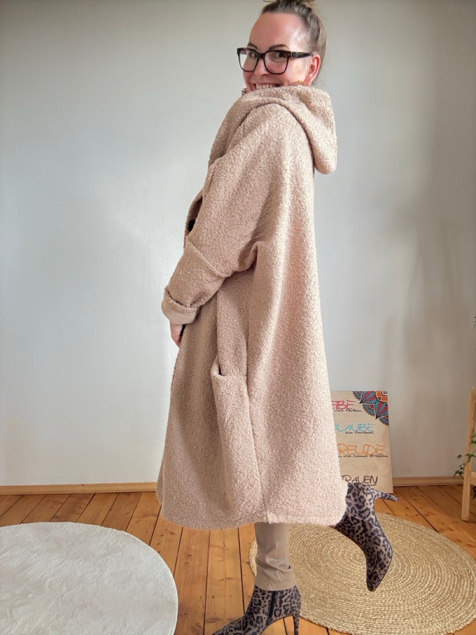 Mantel Jacke Glücksglocke Milchkaffee - FROLLEIN KÄTHE Shop