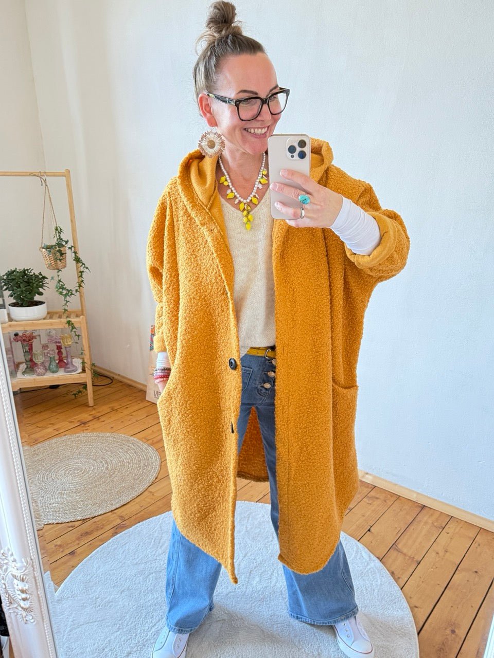 Mantel Jacke Glücksglocke Senfgelb - FROLLEIN KÄTHE Shop